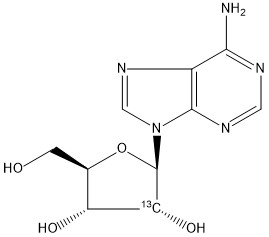 Adenosine-[ribose-2-13C]